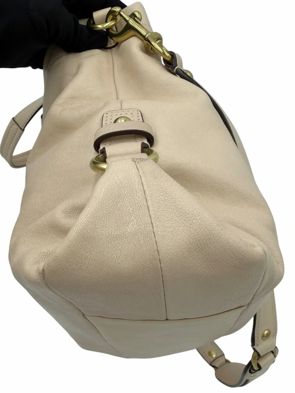Coach Ashley Leather Carryall Satchel F15513 Bone Pink Lining NWT